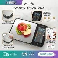 Milife Smart Nutrition Scale S869 – 0.1g High Precision 4.54″ VA Display Bluetooth APP Analyzes Calo