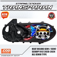 TRANSPARENT STRIPING STICKERS FOR CVT GENIO CVT SCOOPY CVT BEAT DELUXE MOTORCYCLE STICKERS