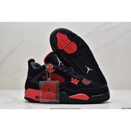 High quality Air Jordan 4 Red Thunder Aj4 Retro Durable All Sports Basketball Men and Women Combinat