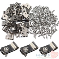 POPULARFR 100pcs Fence Clamp Livestock Cattle Panel Chain Link Fence Ties Metal Fence