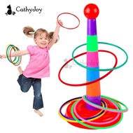 JOY Kids Ring Toss Fun Game Fun Fair School Sport Day Toy Throw Circle Rings Aim Tower