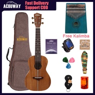 Acouway Ukulele ukelele kit Concert Koa Uke 23 String Guitar with Gig Bag Tuner