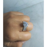 22k Silver Diamond Titanium Adult Ring