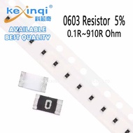 (100pcs) 0603 SMD Resistor 0.1R~910R 5% 1/10W 0.22R 0.33R 0R 1R 1.5R 3.3R 4.7R 3.3R 10R 22R 33R 47R 
