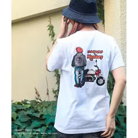 KOJIMA GENES From Japan Collaborated with Honda RNB-6551 Release A Pure Cotton Short-sleeved T-shirt