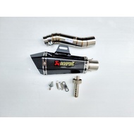 Sale! สลิปออน งานแสตนเลส สำหรับ CBR250 CBR300 CB300F พร้อมปลายท่อ Akapovic Shorty มีหู งานดีมาก