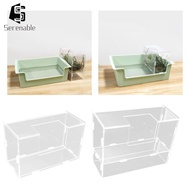 [Serenable] Rabbit Hay Feeder Food Dispenser Pet Feeding Bowl Clear Convenient Hamster Feeder Food C