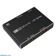 zebeaacc 8k Splitter 1 in 2 Out 8K 30Hz 4K 6Hz Splitter Double SS