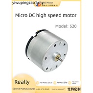 Micro DC Motor RC520 High Power High Speed Motor 6V12V24V Strong Magnetic Violent Ship Model Aircraf