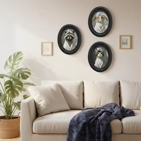 Bathrobe Creature Frame Gift Idea Creature Photo Frame Home Decor Ornate Design Vintage Design for D