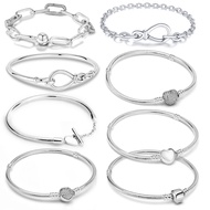 Silver Plated Original Me Bracelet Fit Brand Me Charm Beads Fashion Infinity Knot Women femme Bracelet Jewelry
