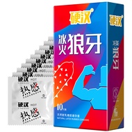 Tough man Condoms 10Pcs Durex Love Mutual Climax Safe Delay Ribbed Dotted Condom / Ultra Thin Condom