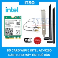 WIFI 5 Intel AC 9260 M.2 card set for PC