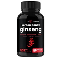 100% Original Products.120 Capsule.Korean Red Ginseng Capsules.Potent Ginsenosides for Energy, Focus,Performance