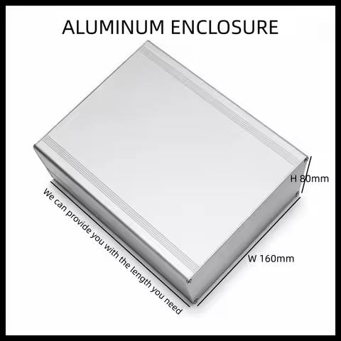 160*80 Aluminum Alloy Enclosure Instrument Power Supply PCB Circuit Protects Shell Box Audio HIFI Am