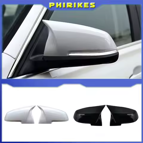 White Rearview Mirror Cap Wing Side Mirror Cover For BMW 1 2 3 3GT 4 X1 E84 M2 i3 Series F20 F21 F22