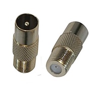 F Type Screw Connector Socket To RF Aerial Male Adapter