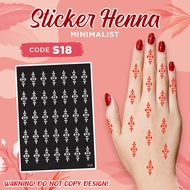 Sticker inai Pengantin Minimalist / Henna Stencil / Sticker Henna NEW DESIGN