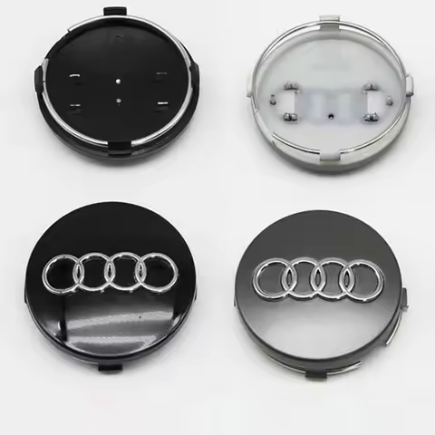 4PCS Car Styling 60mm Auto Car Wheel Center Hub Caps Rim Cap Covers For Audi A1 A3 A4 A5 A6 A7 A8 Q2