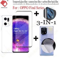 (3 in 1)For OPPO Find X5 Pro X3 Pro X2 Pro ฟิล์มกระจก ฟิล์มกันรอยโทรศัพท์ ฟิล์ม ฟิล์มกล้อง ฟิมล์กล้อ