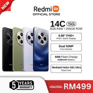Redmi 14C 5G Smartphone (8GB+256GB) – 6.88" Display | 50MP AI Camera | 5160mAh Battery