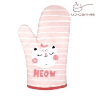 明品 - 10.5寸 烘焙隔熱手套 焗爐烘焙手套 微波爐手套 - 1件 / 粉紅貓咪