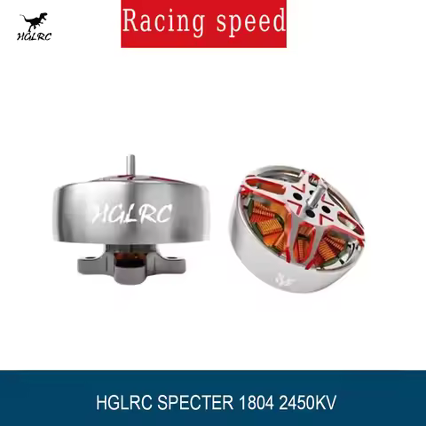 HGLRC 2025 New SPECTER 1804 Brushless Motor - 2450KV 4-6S, Compatible with 5-6inch Propellers for FP