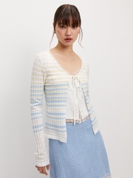 [Pomelo] คาร์ดิแกนดีเทลผูก / Tie Front Cardigan