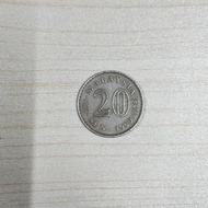 Duit Syiling 20 Sen Malaysia Tahun 1969 20 Cent Coin