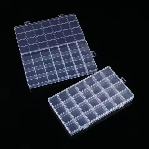 Transparent Storage Container Jewelry Box Clear Plastic Organizer Box Empty Earring Storage Organize