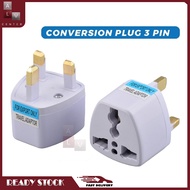 ALV 3-Pin Universal Adapter Plug Head UK 3 Pin Malaysia China Plug Socket US/EU/AU to UK Plug Adaptor