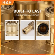 【H&H】 Quick Plug Washer Brass Pressure Release Connector M22 15 Female 1/4 Male Pair Hose