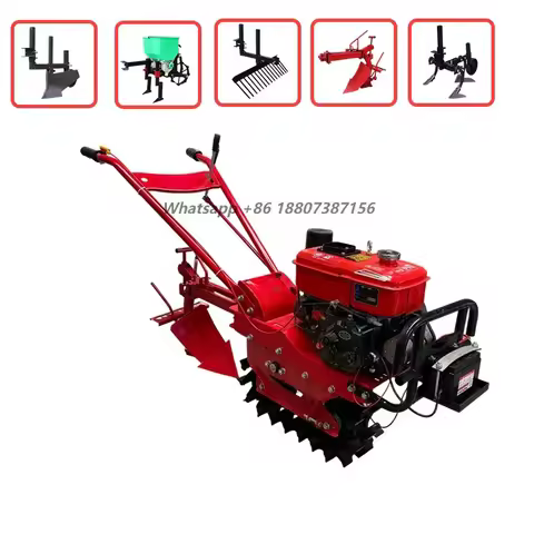 Agricultural Farming Cultivators Mini Power Tiller 7-9HP Multi Functional Tractor Cultivator