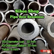 Seamless Iron Pipe | Od 32mm X ID 20mm Thick 6mm Length 100cm