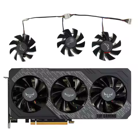 3Pcs/Set,PLA08015S12HH,T128015SU,Graphics Card Fan,GPU Cooler,For ASUS TUF3 RX 5700 XT 8G OC,ASUS TU