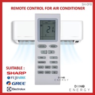 Sharp Gree Fujiaire Electrolux 1HP Air Cond Aircond Air Conditioner Remote Control SH-OFB