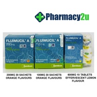 FLUIMUCIL A 600MG 10 EFFERVESCENT TABLETS /200MG 30 SACHETS/ 100MG 30 SACHETS