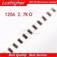 100PCS 1206 SMD Resistor 5% 2.7K Ohm 272 2.7Kohm