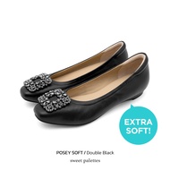 Sweet Palettes รองเท้าหนังแกะ Poesy Soft Double Black