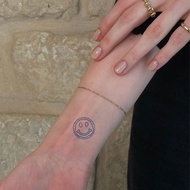 GATTOO Puff Smiley Cute Funny Small Pattern No Glue Feel More Real Tattoo Stickers