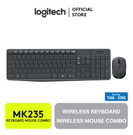 Logitech MK235 Keyboard & Mouse Wireless Combo Set (คีย์บอร์ดและเมาส์ไร้สาย) แป้นพิมพ์ TH-ENG