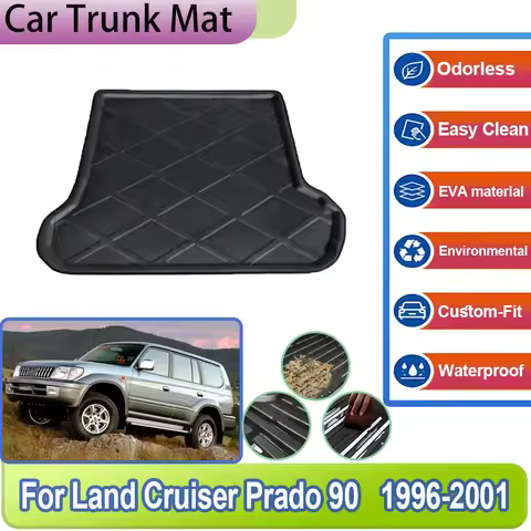Car Rear Trunk Mats For Toyota Land Cruiser Prado 90 J90 1996~2001 FJ90 LC90 Cargo Boot Carpet Floor