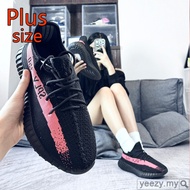 Kasut larian uniseks premium YZY "Core Black/Red" BY9612 saiz besar UK12 12.5 Sneaker