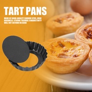 New 6 Pcs Egg Tart Molds 3Inch Mini Tart Pans Removable Bottom Cupcake Cake Muffin Mold Tin Pan Baki