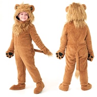 Boys Girls Lion King Cosplay Costume Baby Kids Furry Plush Furry Animal Outfits Jumpsuit Child Birth