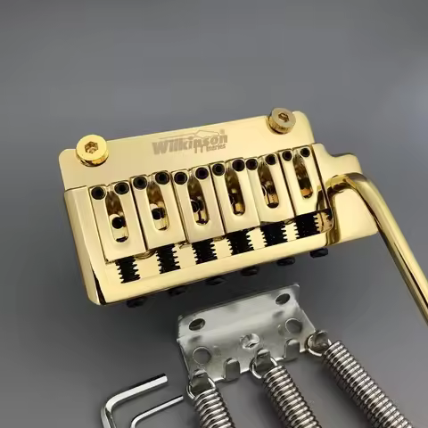 Wilkinson 2 post point Golden Gold Double swing Electric Guitar Tremolo System Bridge for ST and suh