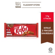 Nestle KitKat 2-Fingers Milk Chocolate Sharebag (6 x 17g) [Exp Date: 9th July 2026]
