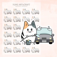 YUME Cute Functional Kiss Cut Bullet Journal Planner Sticker House Chores Series Washing Car