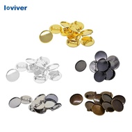 [Loviver] 10 Pieces Copper Round DIY Brooch Base Brooch Clasps Pin Disk Base Pad Bezel Blank 25mm Ca