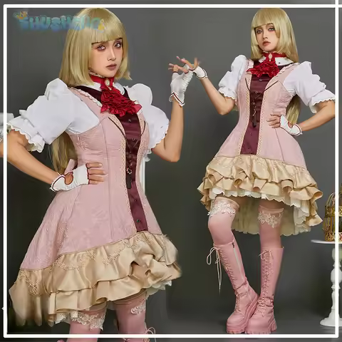 Game Tekken 8 Lili Cosplay Emilie De Rochefort Costume Wig skirt glove accessories Halloween party c